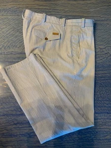 AUTHENTISCHE GUCCI HERRENHOSE BLAU GESTREIFT BAUMWOLLE GR. 54 (XL) HERGESTELLT IN ITALIEN - Bild 1 von 15