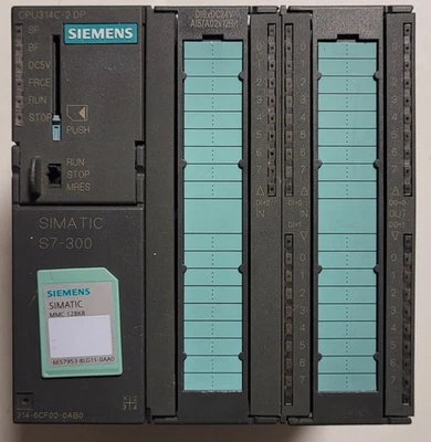 Siemens Simatic S7-300 CPU314C-2DP  6ES7 314-6CF02-0AB0 mit Speicherkarte - Bild 1 von 4