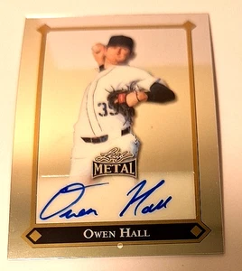 2025 Leaf Metal Prospect Signatures Silver #OH1 Owen Hall Rc Auto #4/49 - Picture 1 of 3
