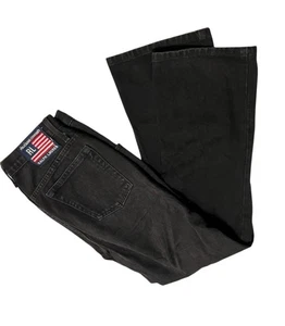 The Ralph Lauren gerades Bein Jeans gewaschen schwarz Grunge adrett Größe 10X31 30X31 - Bild 1 von 13