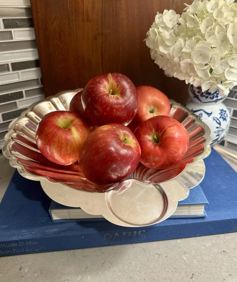 Plato grande vintage inglés plateado Foto 1 de 4