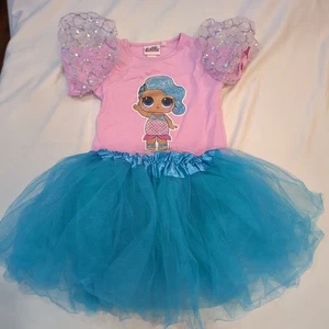 L.O.L Surprise 6 -6X Girls Dress Costume Tutu Tulle Dress Hooded Cosplay LOL - Picture 1 of 10