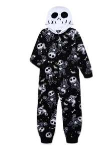 Disney The Nightmare Before Christmas Boys Union Suit Hooded Pajama Size 6/7 - Picture 1 of 3