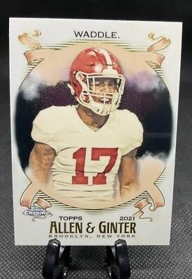 2021 Topps Allen and Ginter Chrome #214 Jaylen Waddle - Image 1 of 3