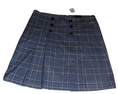 НОВЫЙ С ЯРЛЫКАМИ TOMMY HILFIGER КЛЕТКУ ПЛИССИРОВАННЫЕ ШКОЛЬНИЦА ЮБКА ЖЕНЩИН JUNIORS РАЗМЕР 0 - Изображение 1 из 4