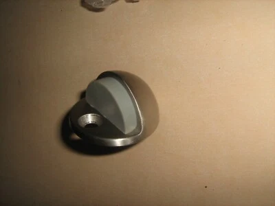 Lot of 2 Baldwin Brushed Nickel Half Dome Floor Bumper / Stop 1in High 2in Wide - Image 1 of 4