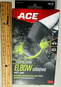 Ace Compression Elbow Sleeve with Pad SM/M 9" to 10.5" for Sports Injuries etc. - Picture 1 of 4