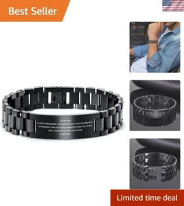 Durable Stainless Steel Wristband - To My Son Inspirational Gift Bracelet - Picture 1 of 11