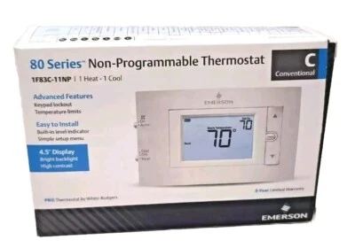 Termostato no programable Emerson 1F83C-11NP serie 80, 1Heat-1Cool Foto 1 de 4