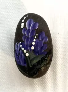 Imán de recuerdo de piedra pintada a mano para refrigerador St. Martin - Imagen 1 de 5