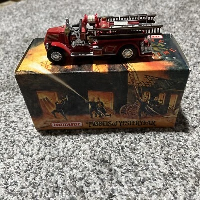Matchbox Models of Yesteryear YFE01 1920 Mack AC Fire Truck Engine - Image 1 of 4