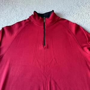 NEU Boston Traders Pullover Herren 2XL XXL rot 1/4 Zip Pulli 100% Pima Baumwolle - Bild 1 von 10