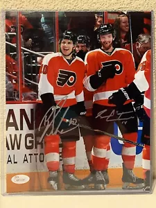 Brayden Schenn & Sean Couturier Signed Philadelphia Flyers 8x10 Photo JSA - Picture 1 of 6