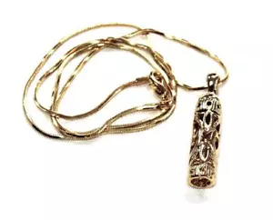 Antik Vintage Mezuzah Halskette Charm Authentisch Anhänger Schmuck Judaica Geschenk - Bild 1 von 6