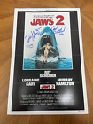 * JAWS 2 * signed 12x18 poster * CARL GOTTLIEB, JOE ALVES & TOM DUNLOP * 4