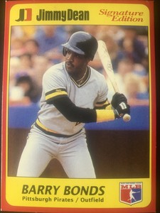Barry Bonds Pirates Jimmy Dean Card 1991  #4 of 25 SIGNATURE EDITION RARE🔥🔥