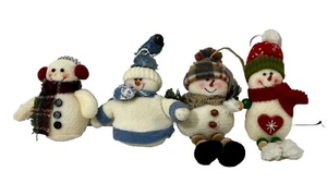 Set Of 4 Various Snowman Christmas Ornaments - Picture 1 of 9
