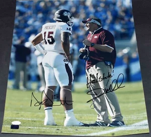 DAK PRESCOTT & DAN MULLEN SIGNED MISSISSIPPI STATE BULLDOGS 16x20 PHOTO JSA - Picture 1 of 1