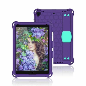 For iPad Air 4 Pro 11 9th 8 7 5/6th Mini 2021 Strap Cover Shockproof Rubber Case - Picture 1 of 76