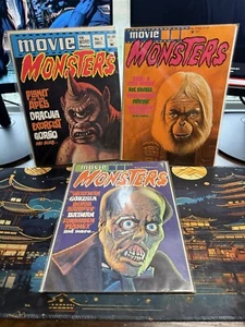 Revista Movie Monsters #1-#3 1974 serie completa increíble estado - Imagen 1 de 4