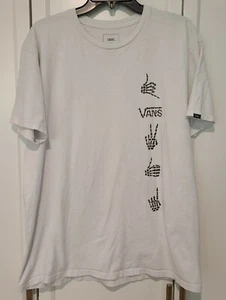 Vintage Mens Vans skeleton Hand T-Shirt Hang Loose Peace Thumbs Up #1 Size L - Picture 1 of 6