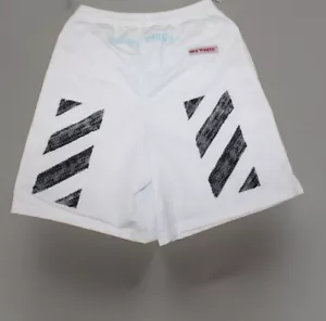 Pantaloncini a rete Off White Seeing Things fondo stencil diagonale logo palestra Portogallo S - Foto 1 di 7