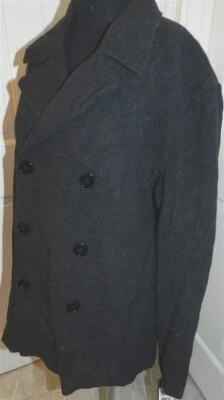 Coat Wool Black Peacoat sz M Kenneth Cole Reaction Men New - Image 1 of 2