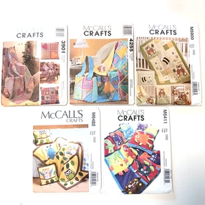 5 McCall's Patterns for Quilts, Quilted Pillows, etc All UC/FF Mixed Lot - Picture 1 of 11