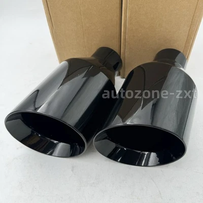 Par Dodge RT SRT RAM 5′′ punta de escape negra grande 2,5′′ ángulo de entrada corte doble pared Foto 1 de 4