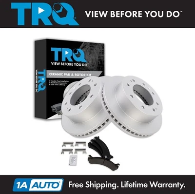 Kit de pastillas de freno delanteras y rotor TRQ para GMC Sierra 3500 HD 2011-2013 Foto 1 de 4
