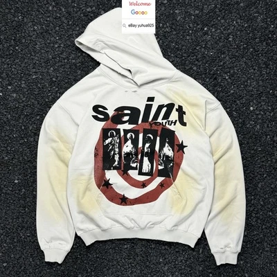 SUDADERA JUMPER CON CAPUCHA FRAINY 25FW SAN JESÚS JUVENIL RETRO LAVADO ROTO Foto 1 de 4