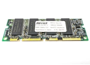 Buffalo Pm100-a64/HC PC100-222-601-Z 64MB 100MHz CL2 Nonecc Unbuffered Memory - Picture 1 of 1