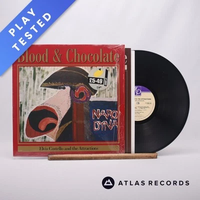 Elvis Costello & The Attractions Blood & Chocolate LP Album Vinyl Record - EX/EX - Image 1 of 4