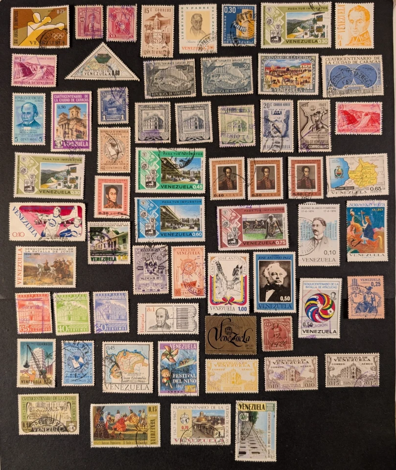 Venezuela - Bonito lote de 61 sellos usados, en muy buen estado/f. Foto 1 de 1