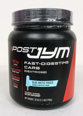 Novo selado pós JYM recuperação de carboidratos de digestão rápida azul congelamento ártico 2,2 lb 12/25 - Imagem 1 de 4