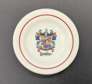 Vintage Longley's Cafeteria Butter Pat Scammell China New York Maryland Red Blue - Picture 1 of 3