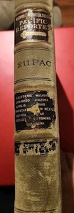 Vintage National Reporter System Pacific Reporter 211 PAC Hardcover 1923 - Picture 1 of 4