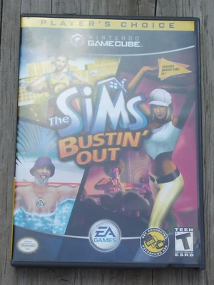 2003 SIMS BUSTIN' OUT Nintendo GameCube Original Case & Manual - Image 1 of 3