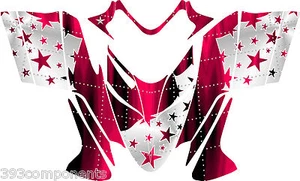 Polaris IQ RMK Shift Dragon Graphics Decal Sticker Kit 2005 - 2012 Stars Pink - Picture 1 of 1