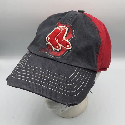 Boston Red Sox Two Socks Distressed Franchise Blue Red Two Tone Hat Medium - Image 1 of 4