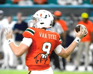 TYLER VAN DYKE HAND SIGNED MIAMI HURRICANES 8X10 PHOTO W/COA - Picture 1 of 1