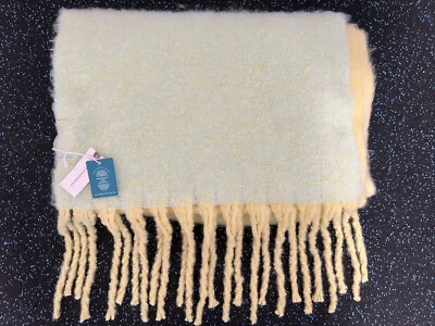 Anthropologie Recycled Two-Tone Scarf (Lemon Yellow / Lime Green) Soft and Warm Foto 1 de 4