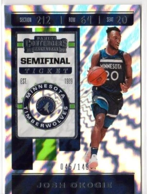 2019-20 Panini Contenders Basketball Semifinal Ticket SP 045/149 Josh Okogie #52 - Image 1 of 2
