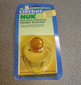 New! Vtg Gerber NUK Older Baby Orthodontic Pacifier-Exerciser 18 Months and Up - Picture 1 of 5