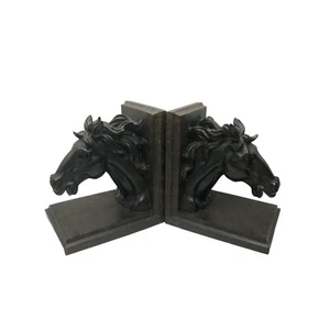 Horse Head Equestrian Bookends Vintage Wild Horses - Picture 1 of 7