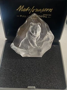 Neu im Karton Matten Jonasson Grizzlybär Mini Kristall Skulptur Briefbeschwerer 88131 - Bild 1 von 5