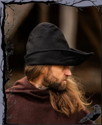 Mittelalter Spitzhut aus Wolle - Robin Hood Leonardo Carbone