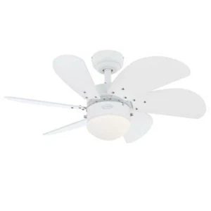 Westinghouse 30" Turbo Swirl Ceiling Fan w/LED Light White Blades 72344, New A4 - Picture 1 of 8