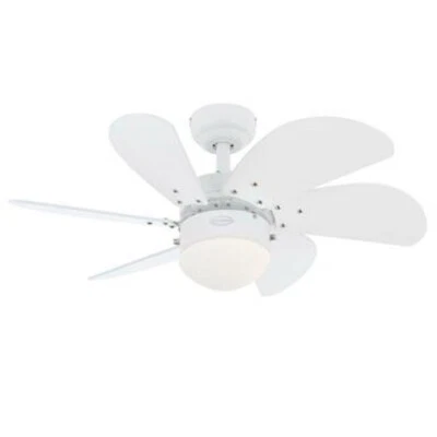 Westinghouse 30" Turbo Swirl Ceiling Fan w/LED Light White Blades 72344, New A4 - Image 1 of 4
