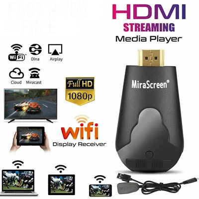 WIFI 1080P Wireless Display TV Dongle Adapter HDMI Receiver Airplay Miracast US - Image 1 of 4